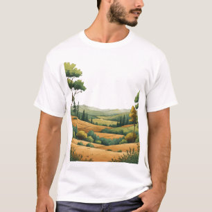 Bio Landschaftsdarstellung durch Erdkraut T-Shirt