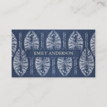 BIO LEAF-PATTERN INDIGO BLUE GEFÄRBTE KRAWATTE BAT