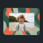 Bio Line Abstrakt Art - 1 Foto Jade Coral Magnet<br><div class="desc">Eine Bio abstrakte Linienkunst in Grün- und Korallenfarben. Das moderne Design hebt Ihr Lieblingsstift für die Weihnachtszeit hervor. Die Vorderseite umfasst auch einen kalligraphischen Schriftart für den Gruß und ein abstraktes Kunstmuster auf der Rückseite. Wenn Sie etwas bewegen möchten,  klicken Sie auf die Schaltfläche Anpassen,  um Änderungen vorzunehmen.</div>