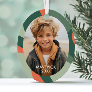 Bio Line Abstrakt Art - 1 Foto Jade Mandarine Ornament Aus Metall