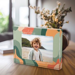 Bio Linie Abstrakt Art - Jade Coral 1 Fotoblock