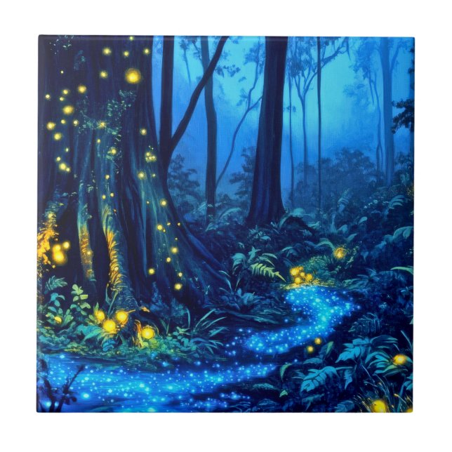Bio-Lumineszierender Wald Fliese (Vorderseite)