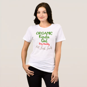 Bio-Mädchen T-Shirts mit frischen Lebensmitteln un