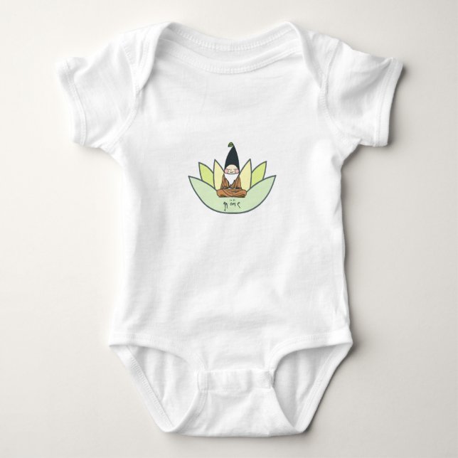 Bio meditierender Gnome Baby Strampler (Vorderseite)