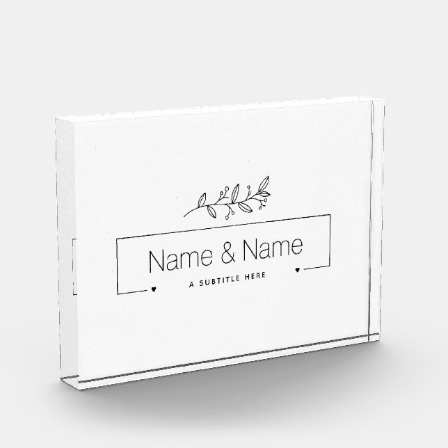 Bio minimalistisch natürliche Hochzeit DESIGN EDIT Fotoblock (Links)