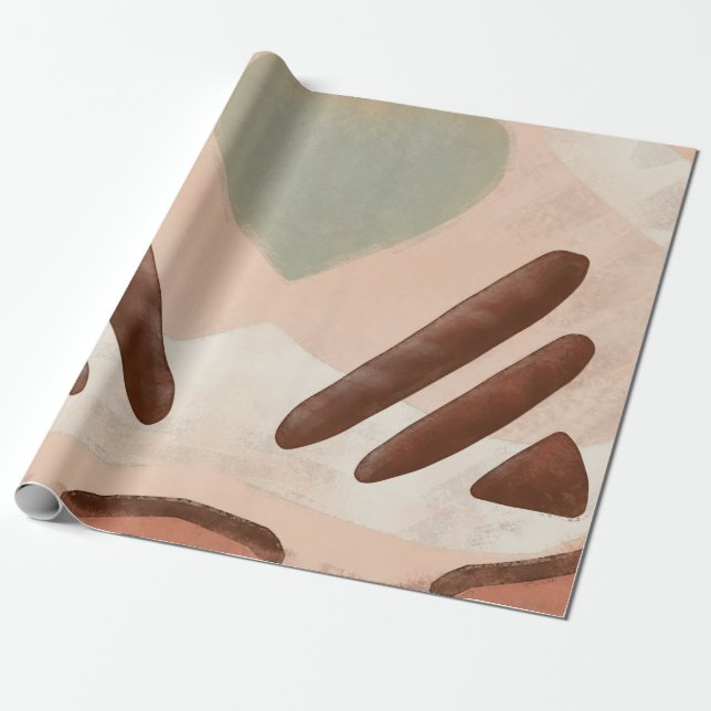 Bio Mittelalter Moderne Abstrakte Kunst Entdeckung Geschenkpapier (Ungerollt)