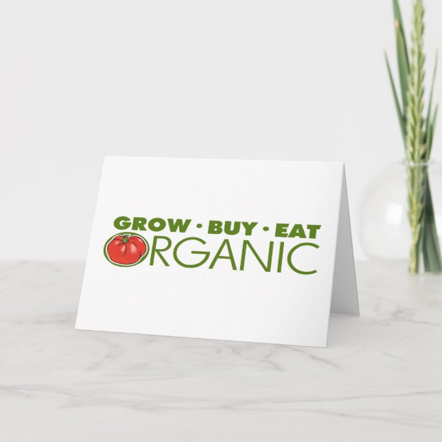 Bio Nahrung Feiertagskarte (Vorderseite)