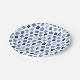 BIO NAVY BLAU INDIGO DOTS GEFÄRBTE KRAWATTE PATTE PAPPTELLER