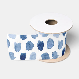 BIO NAVY BLAU INDIGO DOTS GEFÄRBTE KRAWATTE PATTE SATINBAND