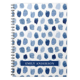 BIO NAVY BLUE INDIGO DOTS GEFÄRBTE KRAWATTE PATTER NOTIZBLOCK