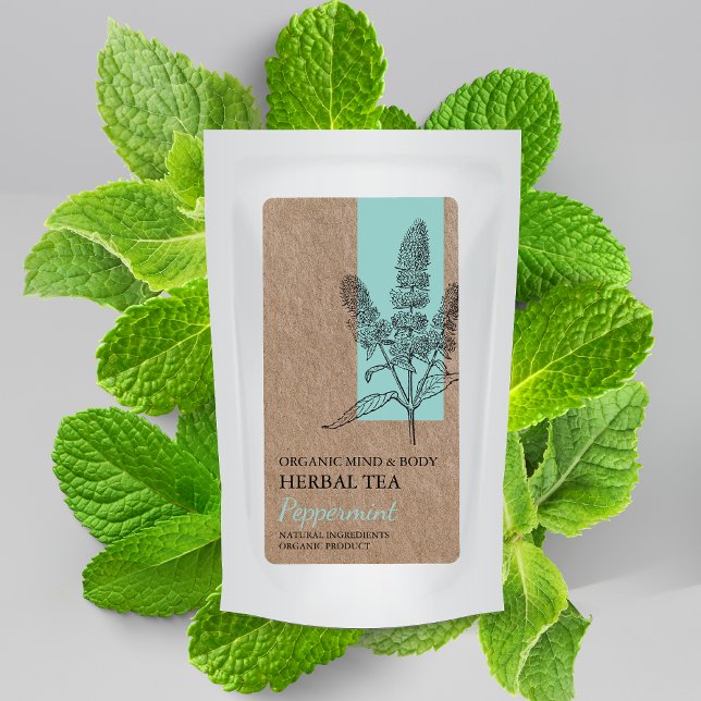 Bio Peppermint Tebal Kraft Business Label (Von Creator hochgeladen)