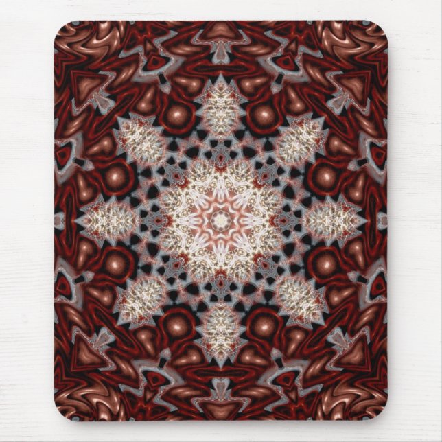 Bio Pilzschneeflocken Mousepad (Vorne)