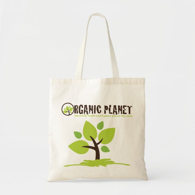 Bio Planet Wiederverwendbare Canvas-Beutel Tragetasche (Vorne)