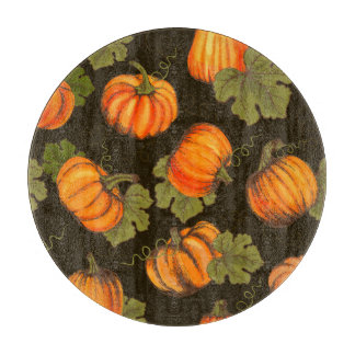 Bio Pumpkins: Bauernhof an Tisch Schneidebrett