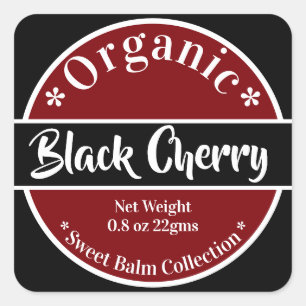 Bio Red White Cherry Beauty Quadratischer Aufkleber