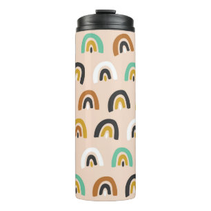 Bio Regenbogenstreifen Vintag Thermosbecher