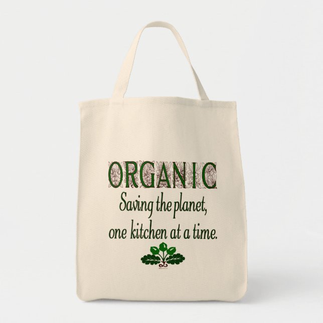 Bio Rettend Planet Kitchen Sprichwort Tote Bag Tragetasche (Vorne)