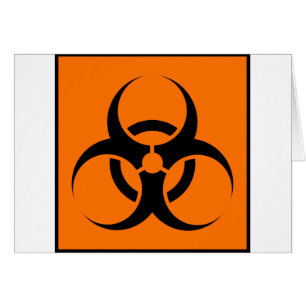 Bio risque ou orange de avertissement de symbole
