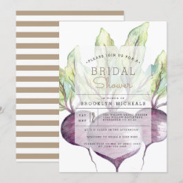 Bio Rüben | Veggie | Brautparty Aquarell Einladung