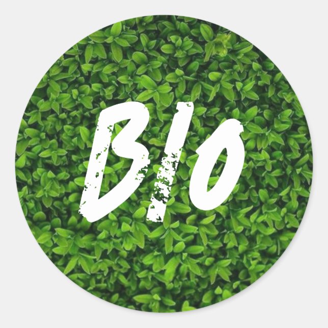 Bio Runder Aufkleber (Vorderseite)
