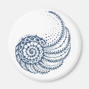 Bio Spiralblau Magnet