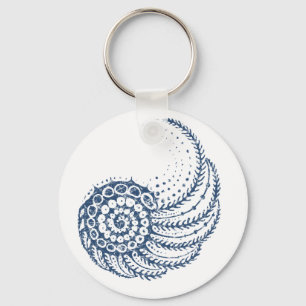 Bio Spiralblau Schlüsselanhänger