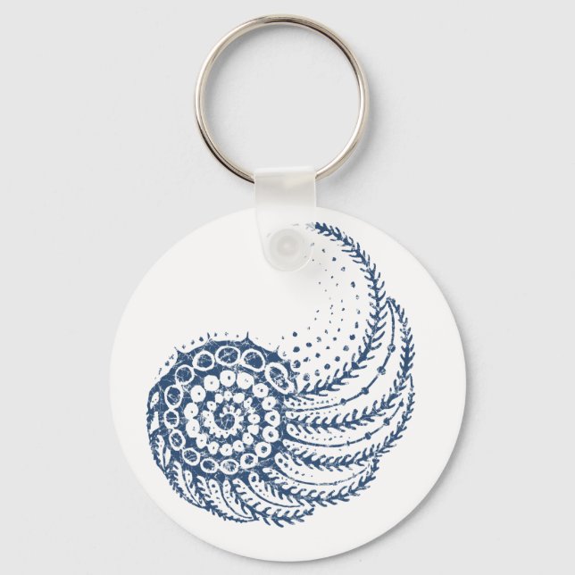 Bio Spiralblau Schlüsselanhänger (Vorderseite)