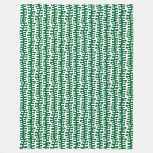 Bio Streifen - Waldgrün Fleecedecke