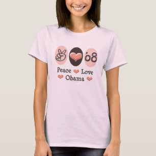 Bio T-Shirt FriedensLiebeObama 08