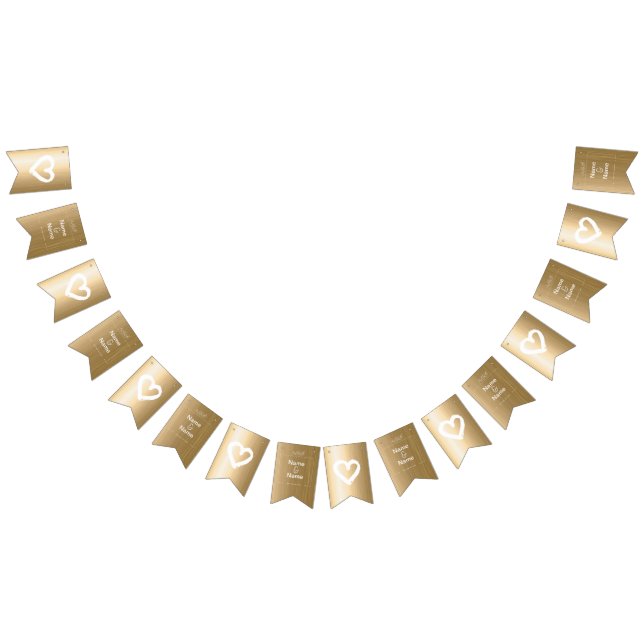 Bio unbedeutendes natürliches Hochzeit Gold Wimpelkette (Alle)