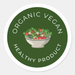 Bio vegane und gesunde Ernährung Runder Aufkleber