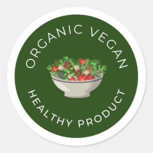 Bio vegane und gesunde Ernährung Runder Aufkleber