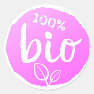 Bio Violett Runder Aufkleber