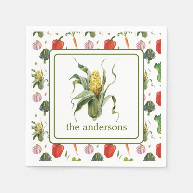 Bio Wasserfarbe Mais Serviette (Vorderseite)