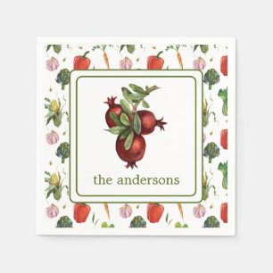 Bio Wasserfarbstoff-Granatapfel Serviette