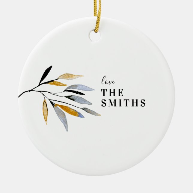 Bio Weihnachtsurlaub Keramik Ornament (Vorne)