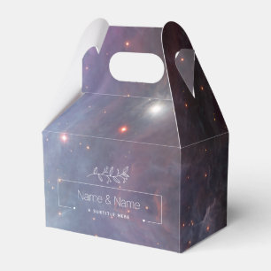 Bio weiße Gabe Retro-Orion Nebel EDITABLE Geschenkschachtel