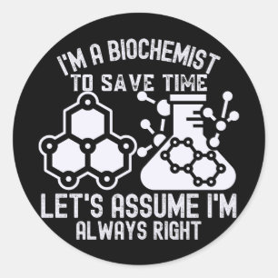 Biochemie Abschluss, Lustige Biochemie Runder Aufkleber