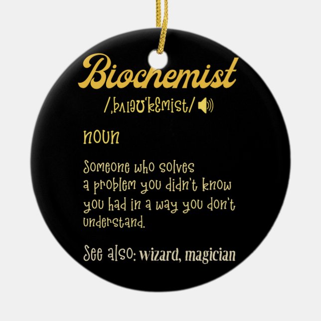 Biochemie Biochemie - Noun Definition Keramik Ornament (Vorne)