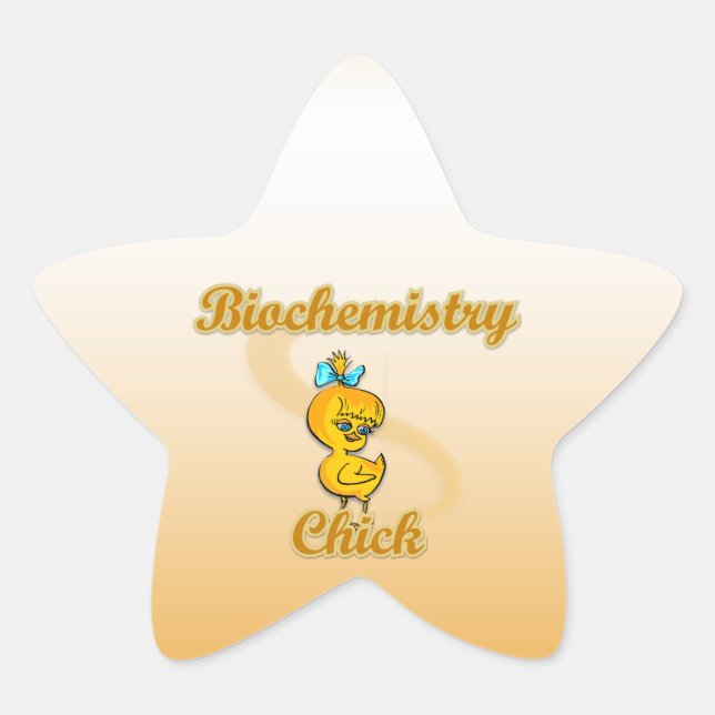 Biochemie Chick Stern-Aufkleber (Vorderseite)
