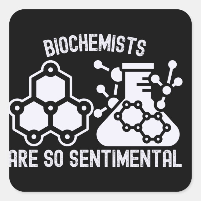 Biochemie ist so empfindlich quadratischer aufkleber (Vorderseite)