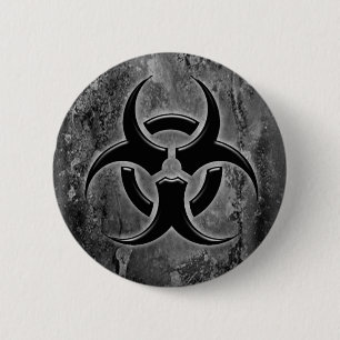 Biogefährdung-Buttonknopf Button