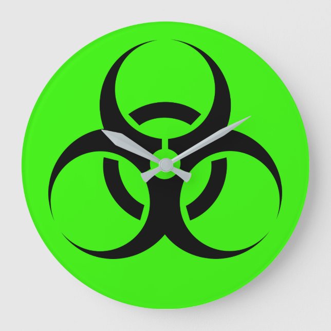 Biogefährdung Große Wanduhr (Vorderseite)