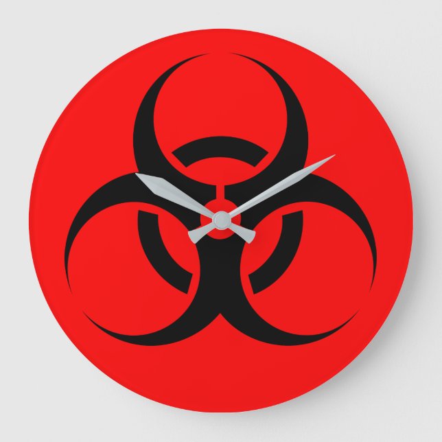 Biogefährdung Große Wanduhr (Vorderseite)