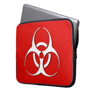 Biogefährdung-Laptop-Hülse - klassischer Knochen, Laptopschutzhülle