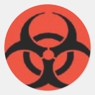 Biogefährdung-Logo-Aufkleber Runder Aufkleber