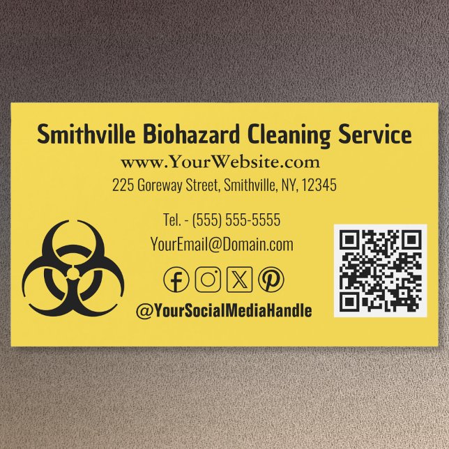 Biogefährdung Magnetkarte (Biohazard Industry - Magnetic Business Card by Office Accessories Shop)