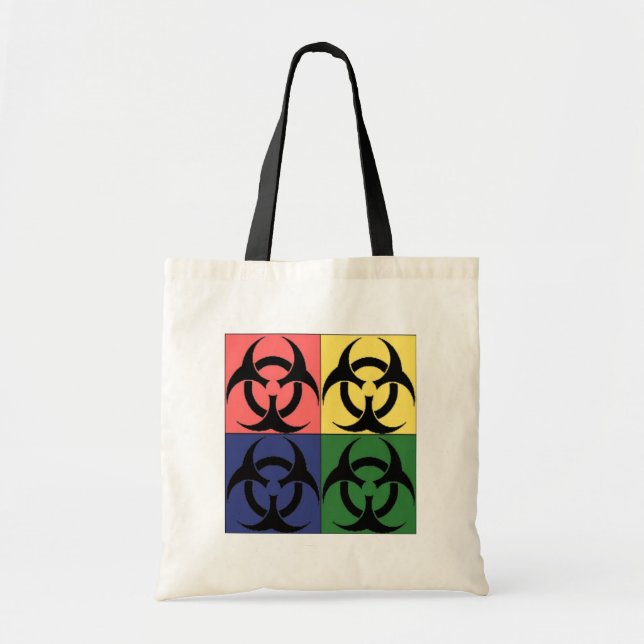 Biogefährdung-Pop-Kunst Tragetasche (Vorne)