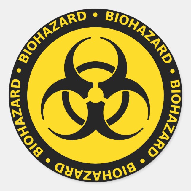 Biogefährdung Runder Aufkleber (Vorderseite)