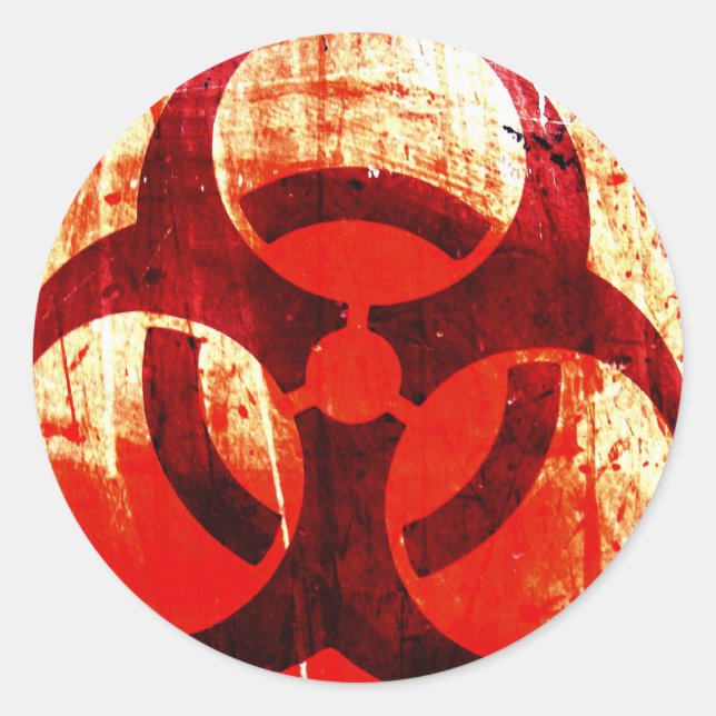 Biogefährdung Runder Aufkleber (Vorderseite)